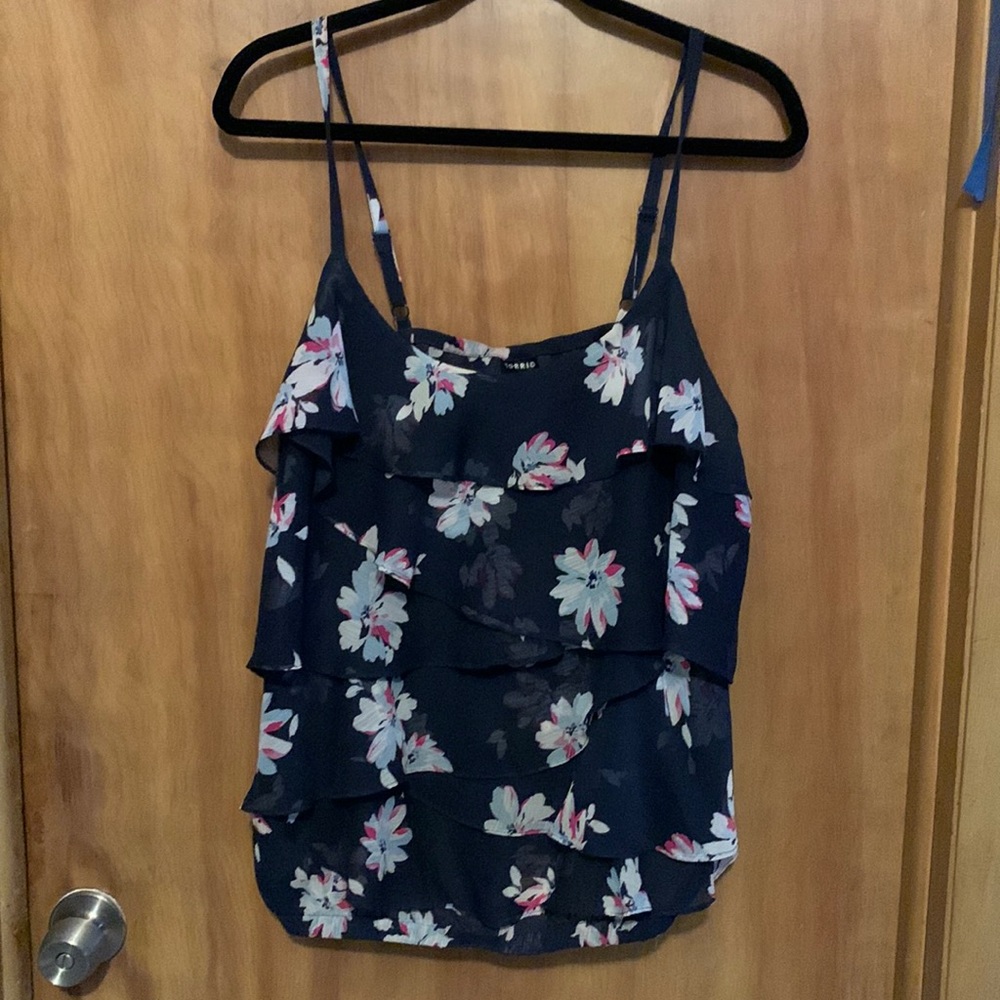 torrid navy blue floral cami 0